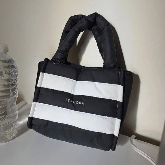 Sephora Handbags - Sephora Black and White Quilted Cosmetic Bag